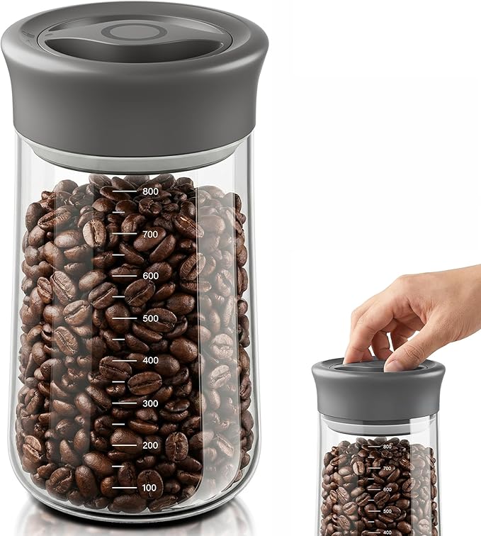 OURCABECUE Wide Mouth Mason Jar 27 oz, 2026 Upgrade 90° Rotating Lid Glass Storage Jar, Food Grade Overnight Oats & Yogurt Jar, Dry Snacks Candies jar