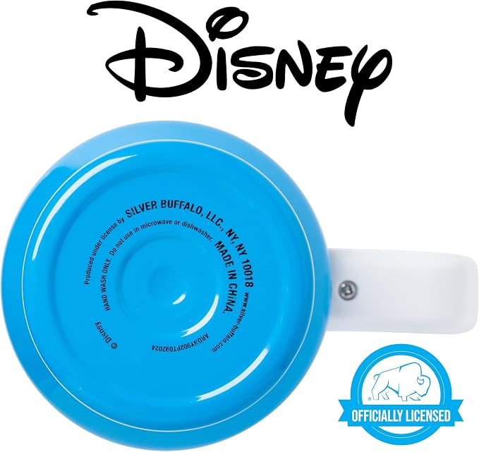 Silver Buffalo Disney Mickey and Friends Featuring Donald Duck, Daisy Duck, Minnie Mouse, Mickey Mouse, Goofy, and Pluto Stainless Steel Tumbler with Straw Cover, Lid, Straw, and Handle, 40 Ounces