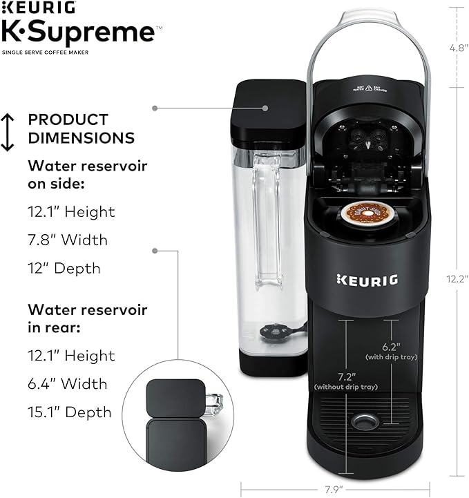 Keurig K-Supreme Single Serve Coffee Maker with Lavazza Classico, Medium Roast, 32 K-Cup Pods
