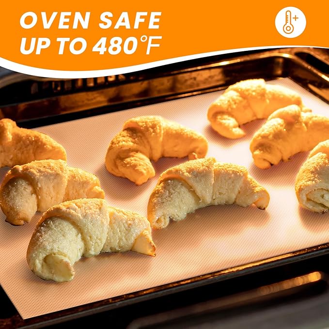 Non Stick Silicone Baking Mat Roll + 3Pack Oven Liners for Bottom of Gas Oven Oven Floor Protector Liner