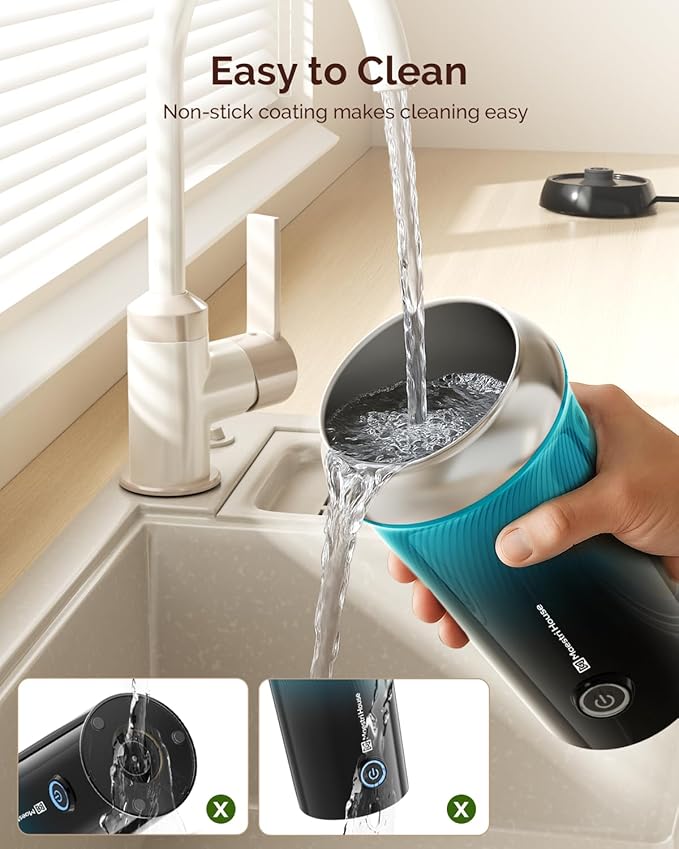 Maestri House Milk Frother, 3-in-1 Hot & Cold Mik Frothing Steamer, 8.12OZ/240ML Touch Control Foam Maker, Compact Space-saving Design for Latte, Cappuccino and Warm Milk