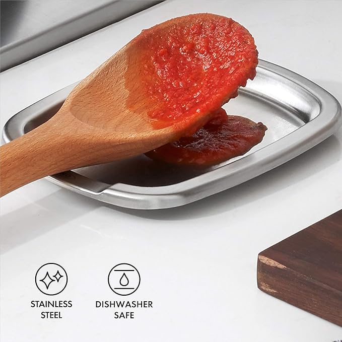 OXO Good Grips Non-Slip Spoon Rest Stainless Steel, Pack of 2