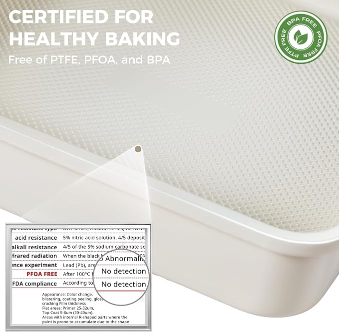 HONGBAKE Ceramic 9x9 Baking Pan 2 Pack, Square Cake Pan with Diamond Texture, Aluminized Steel Nonstick Square Baking Pan for Brownies, Cream