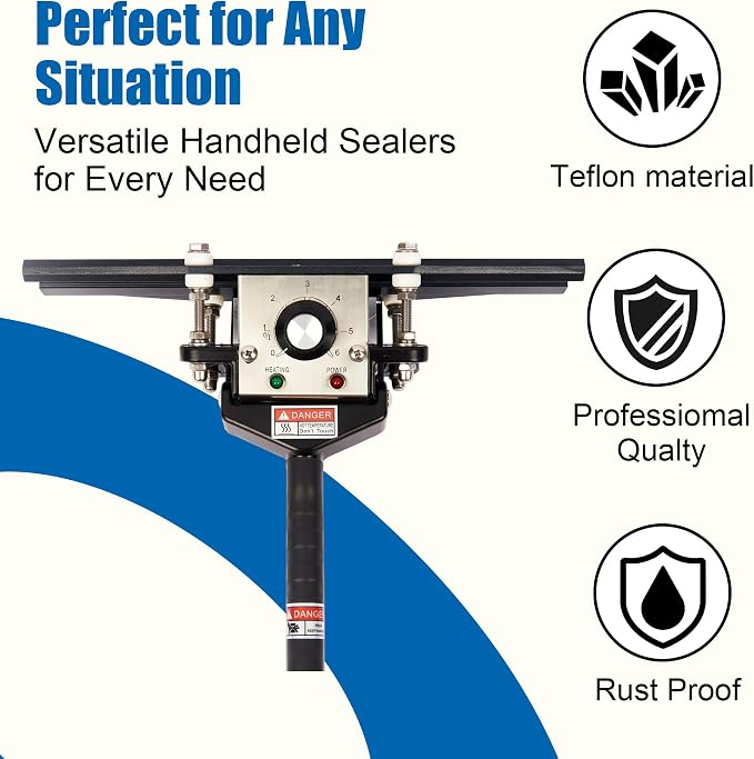 Mylar Bag Sealer,Portable Hand held Crimp Heat Sealer for 12 Inch Snack Bags and Food Storage