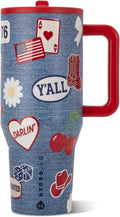 HydroJug Traveler 32oz, Insulated Tumbler with Handle & Straw, American Honey
