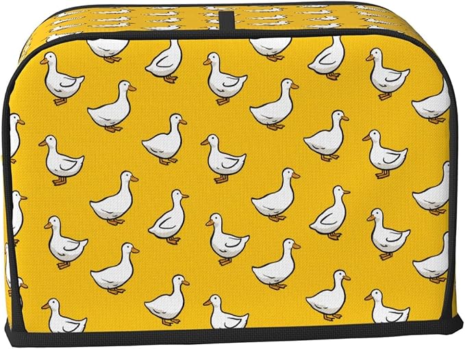 Toaster Cover 2 Slice Yellow Duck Pattern Kitchen Small Appliance Covers with Pockets Dust and Fingerprint Protection