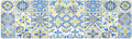 ALAZA Blue and Yellow Azulejos Tiles Trivet Table Runner 40 Inches Long Trivet for Hot Pots and Pans/Hot Dishes,Table Protector Heat Up to 230F, Decorative Hot Plates Mat for Kitchen Countertop