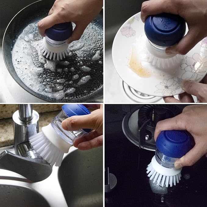CELOX 36 Pack Non-Scratch Dish Sponge and Dish Scrubber with Soap Dispenser for Pots, Dishes, Bowls