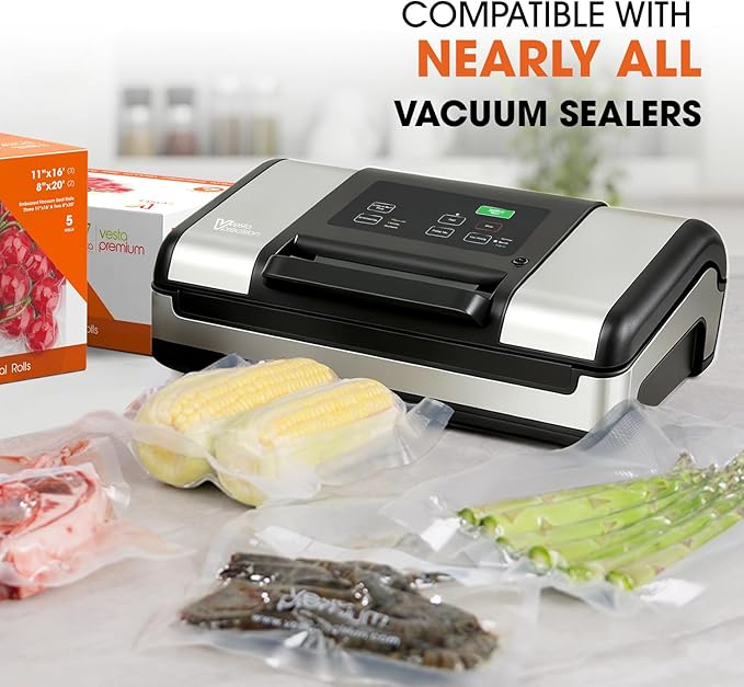 Sous Vide Cooker with App Control & 5 Mil Thicken Vacuum Sealer Bags Rolls
