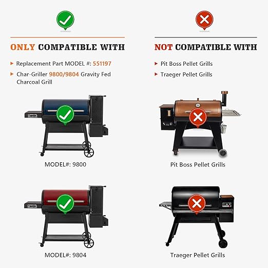 Upgraded 2-Pack Temp Meat Probe & Precision Control Fan Replacement Replacement for Char-Griller, with Probe Grommets and Probe Clip