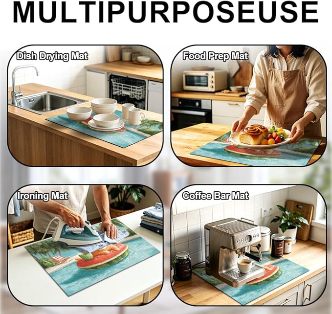 Stove Top Cover for Electric Stove 28.35 x 20.47 Inch Non Slip Stove Mat Summer Cat Pool Float Glass Cooktop Protector Kitchen Counter Mat