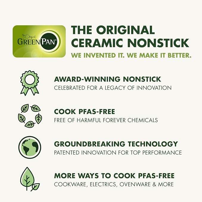 GreenPan Premiere Ovenware Healthy Ceramic Nonstick 1 lb. Loaf Baking Pan, PFAS-Free, Warp-Free Bakeware, Durable Quick Heating, Oven & Broiler Safe to 600F, Dishwasher Safe, Gray