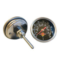 Black Face BBQ Grill Thermometer 50F-900F High Temp Range Heavy Duty Premium Quality Smoker Thermo 2 Inch or 3" 1/2 NPT Thread