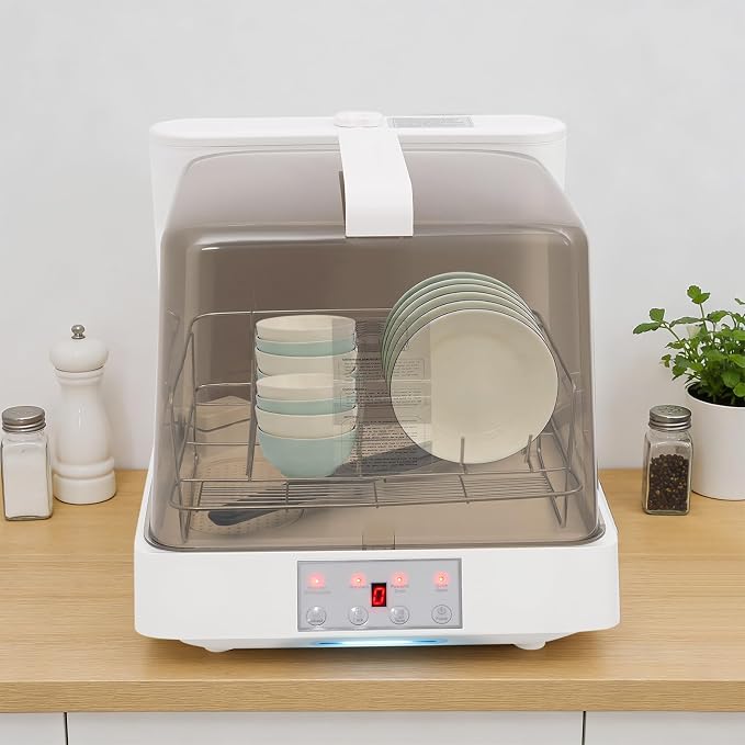 Countertop Dishwashers, 800W Portable Dishwasher Featuring with 6L(1.59G) Built-in Water Tank, 360°Rotating Spray Outlets for House,Dorm,Apartment