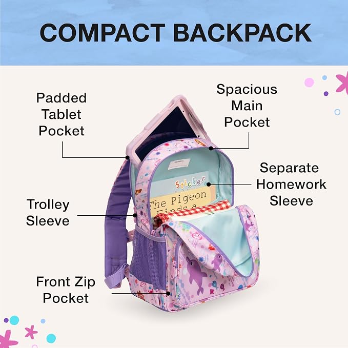 Traveler's Choice Kids JoJo the Bear's School Adventure, Under the Sea, Backpack (15.5 x 11.75 x 6)