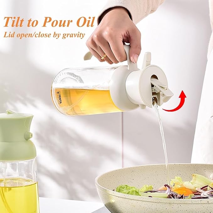 Olive Oil Dispenser Bottle Oil Sprayer Sprayers Household Olive Oil Dispenser Suitable For Air Fryer Salad Barbecue Oil Sprayer For Cooking(Black)
