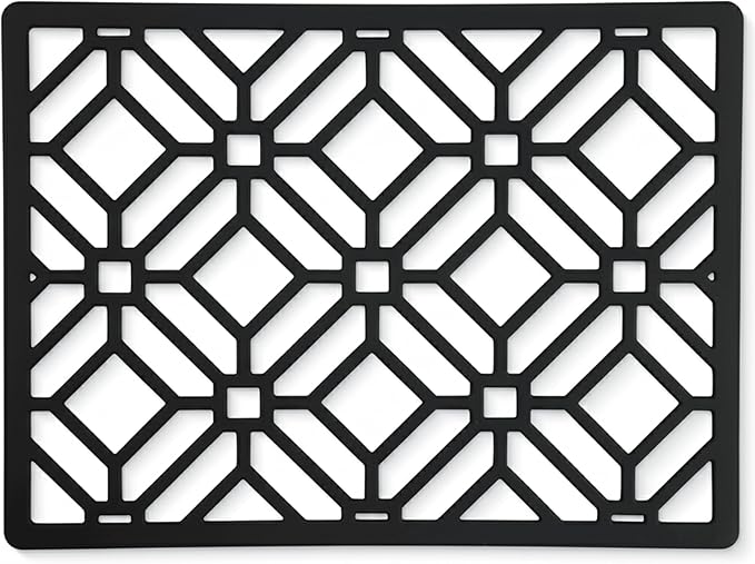 GASARÉ, Extra Large, Thick, Silicone Trivet for Hot Dishes, Pots, and Pans, Heat Resistant Mat for Countertop, Hot Pad for Kitchen, Easy to Clean, 16 x 12 x 3/8 Inches, Black