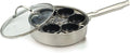 RSVP International Endurance® Egg Poacher Set for 6 Eggs | Glass Lid with Steam Vent | Perfectly Poached Eggs | Includes Non-Stick Poaching Insert | Dishwasher Safe