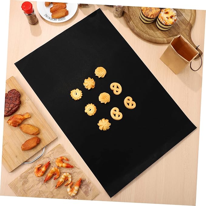 PRETYZOOM 9pcs Non-stick Oven Liners and Reusable Baking Mats for Grilling Cooking and Baking High-temperature Resistant and Easy to Clean for Use