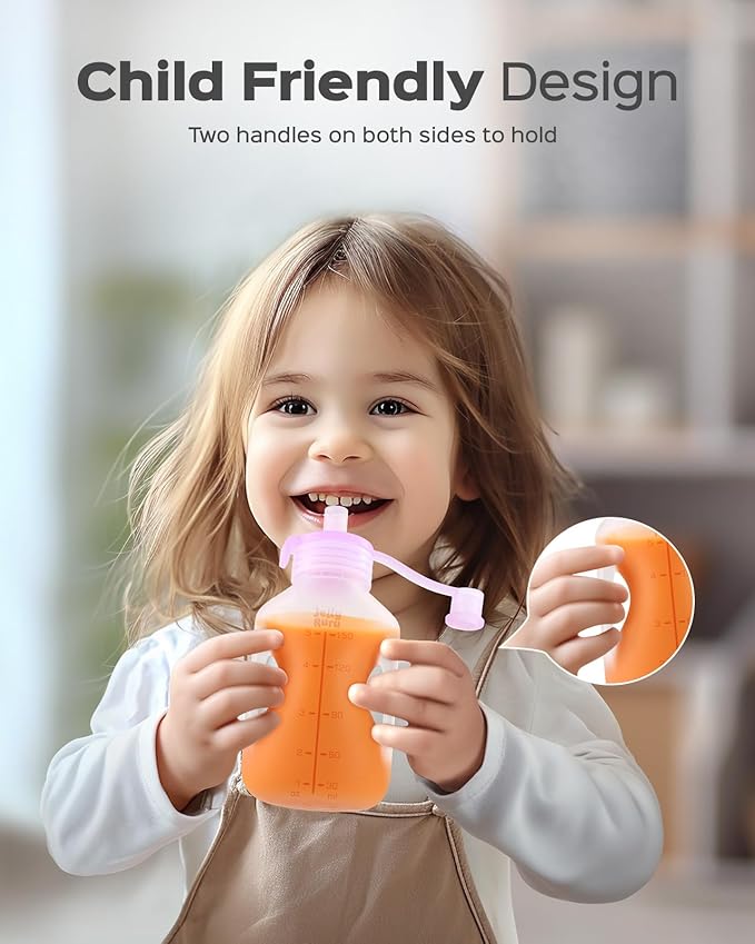 Jelly Ruru Silicone Reusable Baby Food Pouches with Straws, 8 Pack Leakproof Refillable Squeeze Pouches, Dishwasher, Freezer, Microwave Safe, 5OZ Baby Food Storage for Homemade Puree, Yogurt