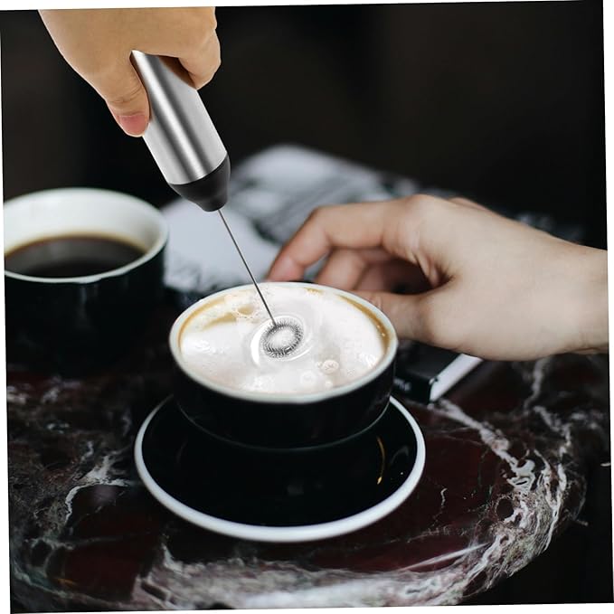 Healifty 1pc Rechargeable Milk Froth Machine Coffee Single À Frothing Mini Mixer Rechargeable Portable Simple Handheld Milk Frother Electric Foamer Egg Formula Mixer Silver