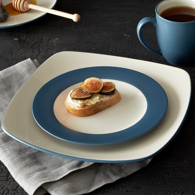 Noritake Colorwave Blue 4-Piece Square Place Setting, Service for 1