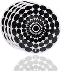 French Bull Plates - 4 Piece Set - 9 inch Melamine Salad Plates Set of 4 - Melamine Dinnerware for Indoor and Outdoor - Foli