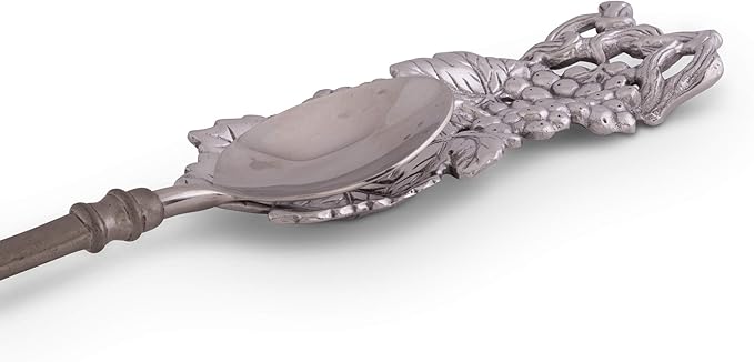 Arthur Court Grape Pattern Spoon Rest - Aluminum Metal Decorative - Holder for Kitchen, Spatula Ladle, Brush and Other Cooking Utensils 8.5 inch x 3.5 inch