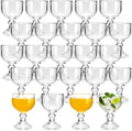 Sabary Set of 24 21.5 oz Schooner Margarita Glasses Bulk, Extra Large Shrimp Glass Clear Fishbowl Cup Thick Bottom Goblet Cocktail Glasses for Coronaritas Beer Margarita Juice Water