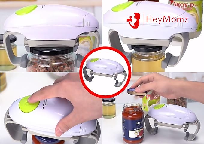 Electric Jar Opener Automatic Jar Opener Strong Improved Torque Handsfree Kitchen Gadgets for Weak Hands & Seniors, For All Jar Sizes Quick and Eeasy Kitchen Tool