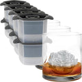 Tovolo Leak-Free, Rose Ice Cube Stackable with Tight Silicone Seal Novelty Drink Mold-Set of 2, One Size, Clear (Pack of 4)
