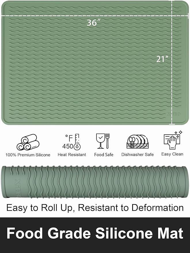 XiFEO Stove Top Covers for Electric Stove, Food Grade Heavy Duty Silicone Glass Stove Top Cover Protector, Induction Cooktop Protector, Heat Resistant Range Ceramic Stove Top Covers Mat, Oven Cover