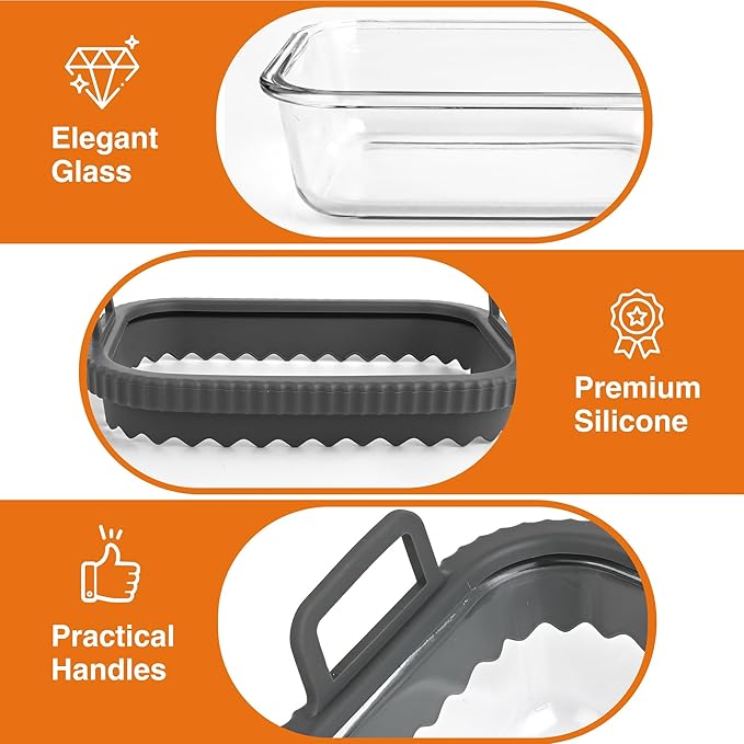 Air Fryer Glass Liner Reusable, Air Fryer Liners Silicone with Removable Silicone Ring for Ninja Dual Basket, Cosori, Philips, BPA-Free, Heat Resistant, Dishwasher Safe