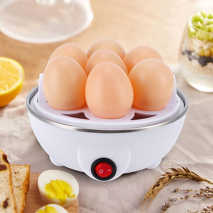 Ejoyous Egg Cooker, Electric 7 Eggs Capacity Hard Boiled Egg Boiler Steamer Poacher (US Plug 110V)