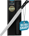 Cutluxe Extra-Long 14" Slicing Carving Knife – Brisket Knife, Razor Sharp Meat and BBQ Knіfe – High Carbon German Steel – Full Tang & Ergonomic Handle Design – Artisan Series