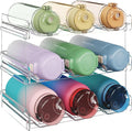Lifewit 3 Tier Stackable Water Bottle Organizer for Cabinet, Plastic Bottle Holder Fits 9 Bottles/Tumblers up to 3.8" Diameter for Pantry/Countertop/Cupboard, 28 x 19 x 24 cm/11 x 7.5 x 9.5"