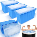 4PC Extra Large Ice Cube Molds Thicker Ice Bath Water Chiller Giant Ice Block Molds Silicone Ice Block Maker For Home Big Ice Cube Tray Reusable Athletes Cold Plunge Accessories Easy to Remove