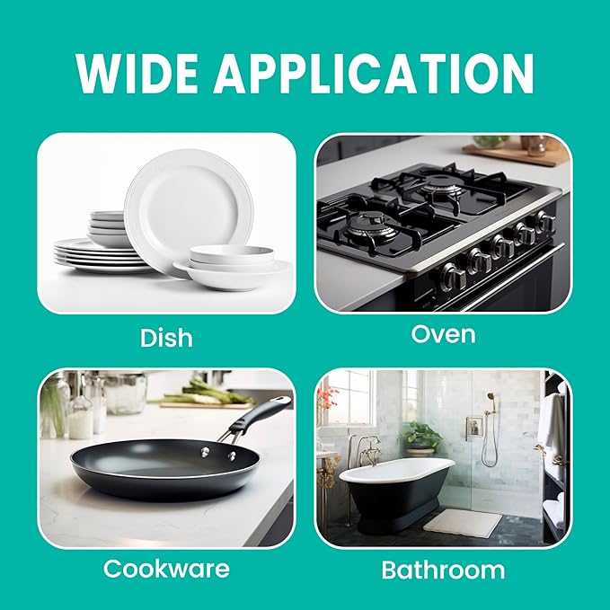HELIME Heavy Duty Dishwand Sponge Refills, 2in1 Dish Wand Replacement Heads with Silicone Scraper, Non Scratch Dishwashing Brushs Scrubbers Soap Dispenser, Dishwand Refills Handle