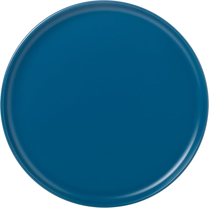 Lorren Home Trends Blue Stoneware Dinnerware Set, 16 Piece, Service for 4, Microwave and Dishwasher Safe