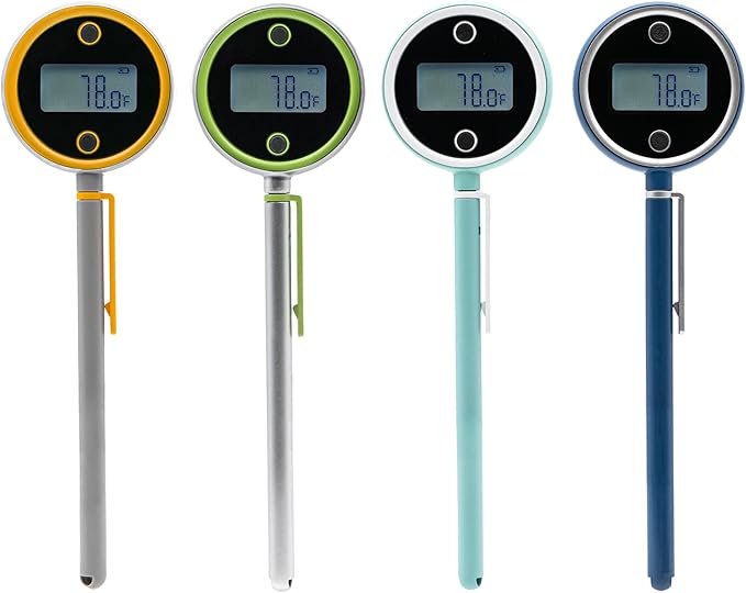 CHEFSTEMP Instant Read Meat Thermometer, 1-Second Meat Thermometer, Digital Meat Thermometer for Grilling, Food, BBQ, Kitchen Cooking, Oil Deep Frying & Candy (Nobility Blue Pocket Pro)