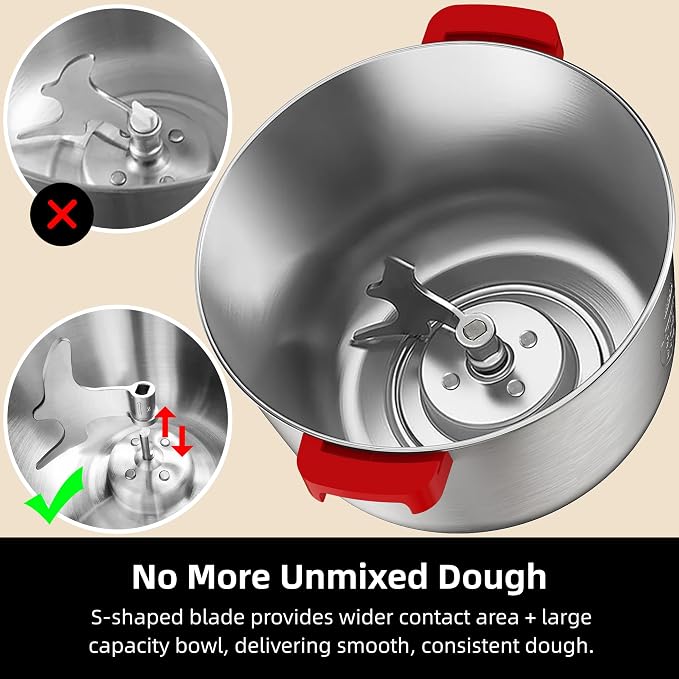 AIZIYO DoughChief, 7.4QT Dough Mixer, Dough Maker with Ferment Function, Bread Maker with 304 Stainless Steel Bowl, Removeable lid, Touch Panel Control, Proofing Box for Pizza & Bread