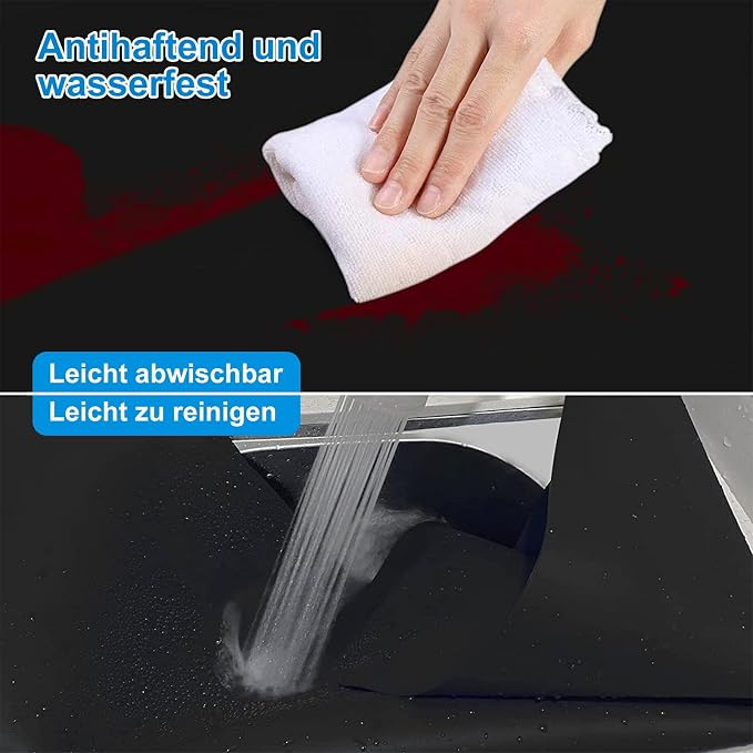 AECHY Silicone Mats for Kitchen Counter 27.5 x 16.5 Inch, 2mm Thick – Multipurpose Silicone Mat Thick Heat Resistant Mat Shipped Rolled Up Kitchen Counter Mat Nonslip Silicone Mats, Black