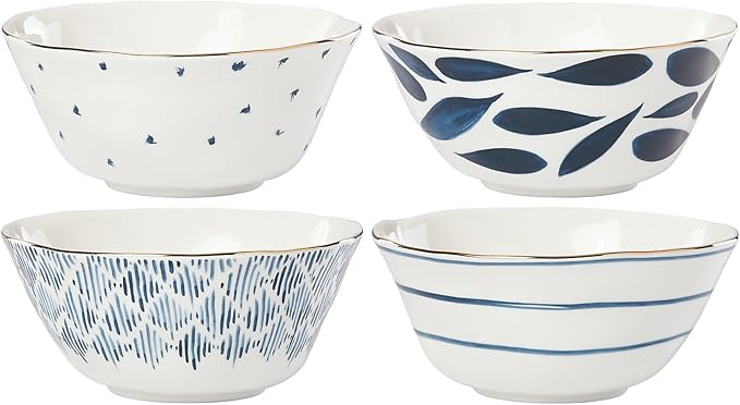 Lenox Blue Bay 4-Piece All Purpose Bowl Set, 3.60 LB