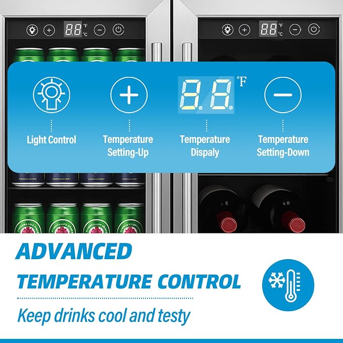 Compact 176 Can/5.4Cu.Ft Mini Fridge For Soda, Beer Or Wine, Portable Small Beverage Refrigerator With Digital Display&Removable Shelves &Reversible Glass Front Door For Office, Dorm, Bar