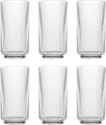 Mesa 22 oz Durable Acrylic Jumbo Drinking Glasses, Shatter-Resistant and Dishwasher-Safe Indoor/Outdoor Drinkware, Ideal for Water, Iced Tea, Juice, and Cocktails - Clear - Set of 6