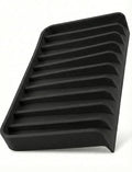 Effilogic Silicone Sponge Holder – Self-Draining Sink Organizer- Faucet Mat for Kitchen - Countertop Protector - Large Black