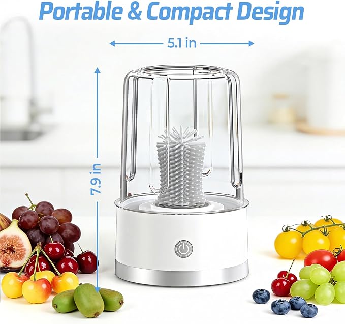 Electric Fruit Cleaner Spinner Machine with OH-ion Purification Technology, Suitable for Small Fruits Such as Blueberries, Cherry Tomatoes, and Raspberries