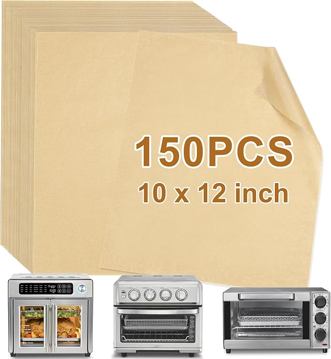 YQL 10x12 Inch 150PCS Disposable Air Fryer Liners and Air Fryer Basket Replacement for Emeril Lagasse 26 QT