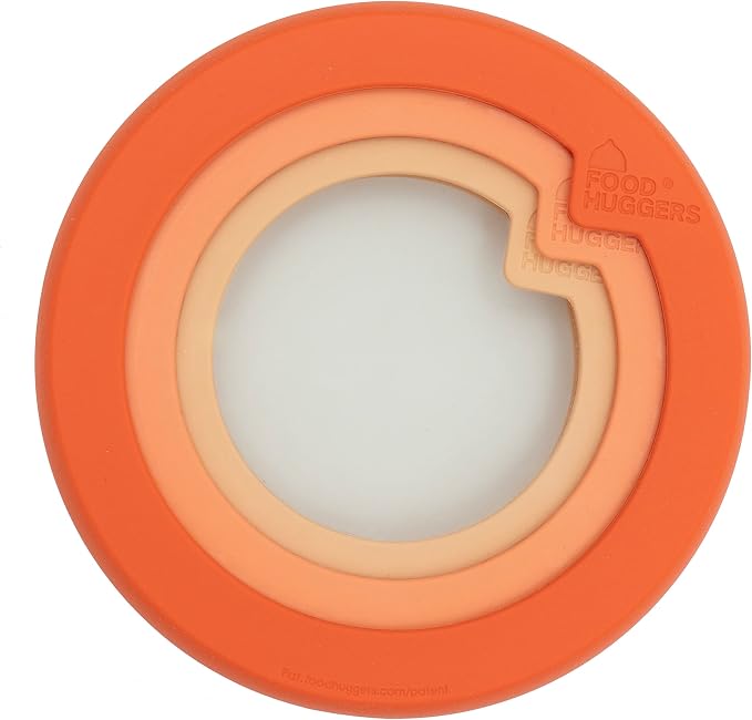 Food Huggers Replacement Lids for Glass Storage Containers | Silicone & Glass Lids that Don’t Crack | Fits Most Round Container Brands & Bowls | 100% Plastic Free | 3 Lid Set (XS,S,M), Terracotta
