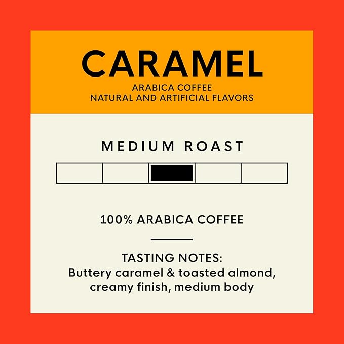 San Francisco Bay K-Cup Coffee Pods, Caramel (80 ct), Medium Roast, Commercially Compostable Single-Serve Flavored Coffee Pods
